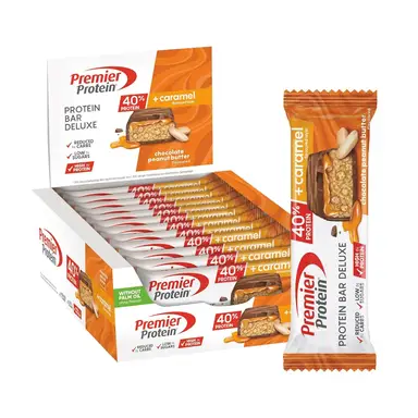 Premier Protein - Proteinriegel Deluxe 40% - Schokolade Erdnussbutter - 12 x 50g