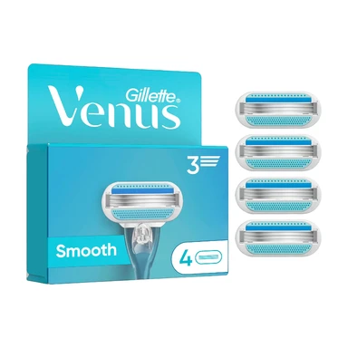 Gillette Venus Smooth - Recharges de lames de rasoir 3 lames - Lot de 4
