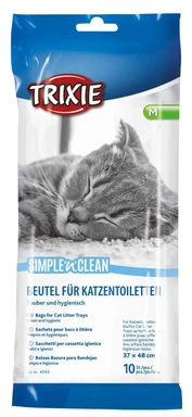TRIXIE Simple'n'Clean beutel für katzentoiletten größe m (toiletten bis 37 x 48 cm) 10 stück