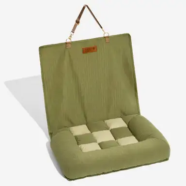 FUNNYFUZZY Reizen Kussen Veiligheid Achterste Stoel Grote Hondencar Seat Bed Groen Enkele Stoel