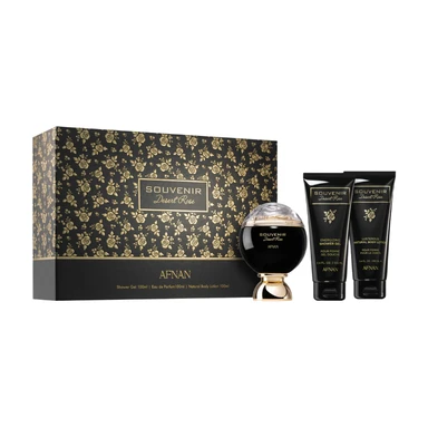 Afnan Souvenir Desert Rose Eau de Parfum 100 ml Duschgel 100 ml Körpermilch 100 ml