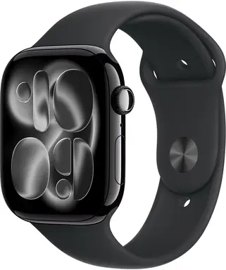 APPLE Watch Series 11 GPS + Cellular 46mm Jet Black Aluminium Case with Black Sport Band - S/M