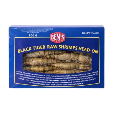Ben's Black Tiger Garnelen 21/30 (mit Kopf und Schale) 800 g