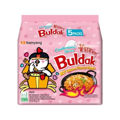 Samyang Buldak Hot Chicken Carbonara Ramen (Pack of 5) 三养火鸡面（奶油培根味）五连包