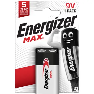 Energizer 9V Max Alkaline Batteries – Pack of 1