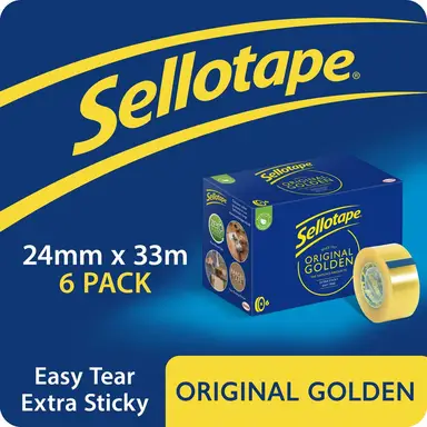 Sellotape Original Tape 24mmx33m, Pack of 6