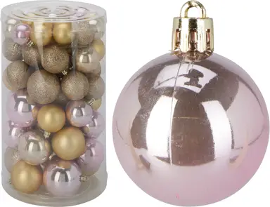 Xmas Balls Set 60pcs Gold/Pink Christmas/Weihnachten
