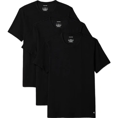 Calvin Klein UB1 - T-shirts MC col rond - Lot de 3 - Noir - L