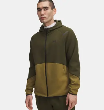 Under Armour Unstoppable Fleece Men's Full-Zip Hoodie - Expedition Green