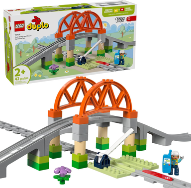LEGO DUPLO 10426 Train Bridge and Tracks Expansion Set