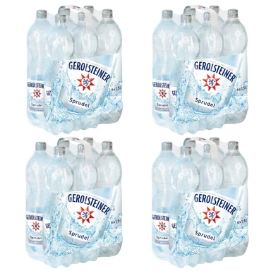 Vorteilspack 4 x GEROLSTEINER Mineralwasser mit Kohlensäure 6x1,5 L