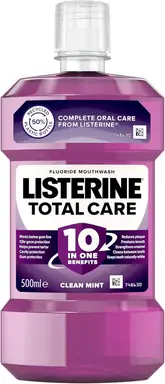 Listerine Total Care 10-in-1 Benefit Clean Mint Mouthwash 500ml
