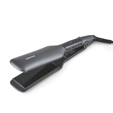 Geepas Thermo Ceramic Hair Straighteners, Adjustable Temperature 150 to 230°C, Auto Shut-Off, Smooth Styling Performance, Black