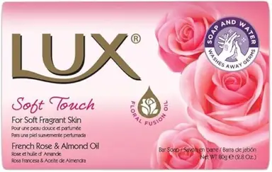 Lux Soft Touch Roos & Amandelolie Zeeptablet - 80 g
