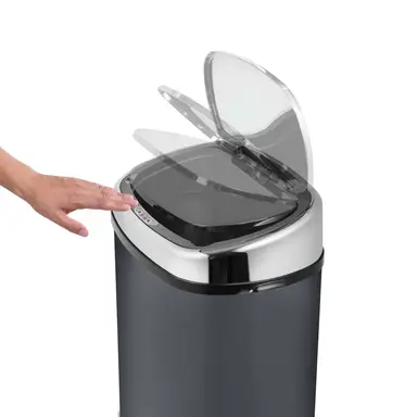 Tower Kitchen Bin with Sensor Lid 58 Litres, Charcoal