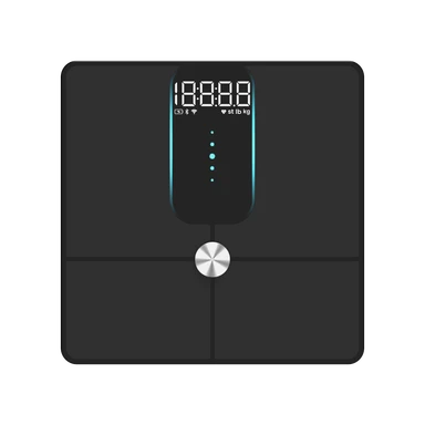 Smart Body Fat Scale with Bluetooth & WiFi, Tracks 25 Body Metrics, ITO Glass, Sleek Design, 180 kg Capacity【With battery】