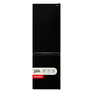 Sharp SJ-BB04DTXBE2-EN, 60/40, Combi Fridge Freezer with NanoFrost, 170x54cm, E Rated, Black