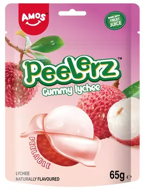 Amos Peelerz Gummy Lychee 65g