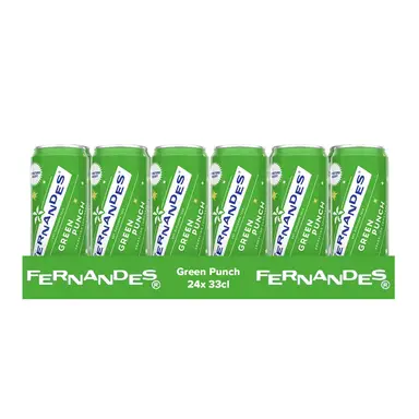 Fernandes Green Punch bruisende frisdrank - 24 x 330 ml