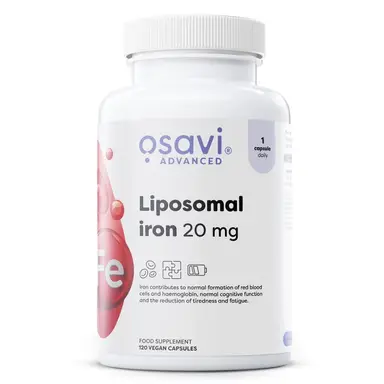 Osavi Iron Health Liposomal 20mg Vegan Energy Support Capsules - 120 Capsules