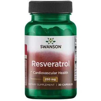 Swanson Resveratrol Antioxidant 250mg Daily Wellness Support Capsules - 30 Capsules