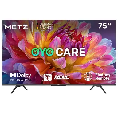 METZ 75" UHD Google TV 75MUF7000Z, Dolby Vision, HDR10, Dolby Audio, Find My Remote, Triple Tuner, CI+