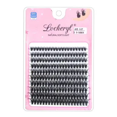 Lvcheryl Premium Wimpern-Kombinationsset - 10 Reihen Faltbox (ohne Kleber)