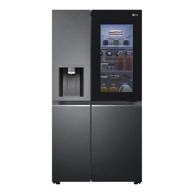 LG GSXV91MCAE InstaView American Style koel-vriescombinatie - 635 liter inhoud - Door-in-Door - UVnano waterdispenser - ThinQ WiFi - Matzwart