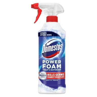 Domestos Power Foam Toilet & Bathroom Cleaner, Arctic Fresh, 450ml