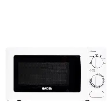 Haden Classic Solo Microwave - 17L, 700W, White, Knob Controls, Push Button Release, 30Min Timer, Defrost Function, 212443