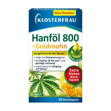 KLOSTERFRAU Hanföl 800mg Goldmohn Kapseln 30 Stück