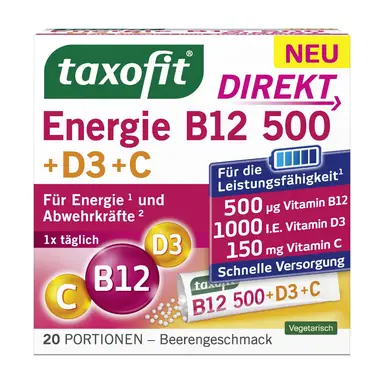 TAXOFIT Energie B12 500+D3+C Dir.Gr 20St