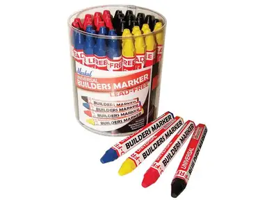 Markal Builders Marker 48 Pack (Blue, Black, Red & Yellow)