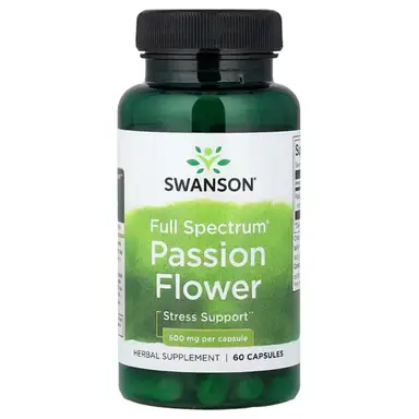 Swanson Full Spectrum Passion Flower Sleep Calm 500mg Capsules - 60 Capsules