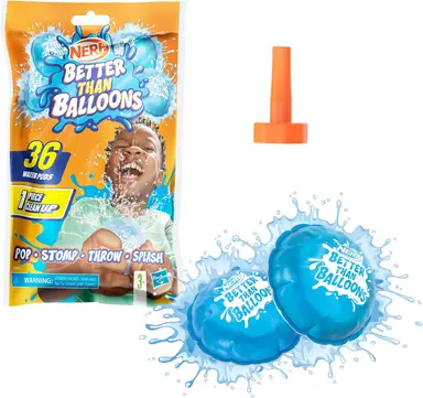 Nerf Better Than Balloons Water Toy, 36 Water Capsules, Easy to Fill, Perfect for Water Battles with Friends, for Boys and Girls