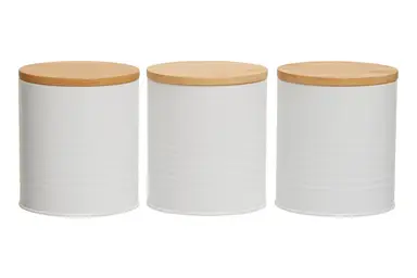 Maison by Premier Set Of Three Alton White Cannisters