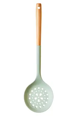 Maison by Premier Sage Green Silicone Head Skimmer With Round Wood Handle