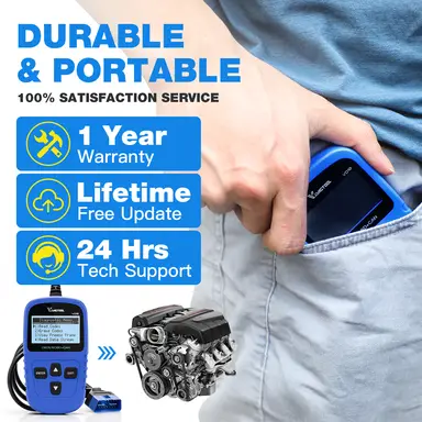 Vdiagtool VD10 OBD2-Diagnosegerät für alle Fahrzeuge, Auto-Scanner zum Abschalten des ABS-Treffers mit Live-Daten/Freeze-Frame/I/M-Ready für alle OBDII-Protokoll-Fahrzeuge, neue Version des Auto-Diagnosegeräts