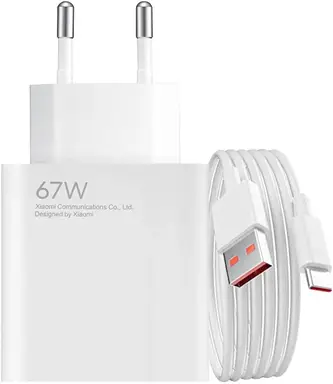 Xiaomi 67 W HyperCharge combo-oplader (USB-A) + USB-C-kabel 1 m