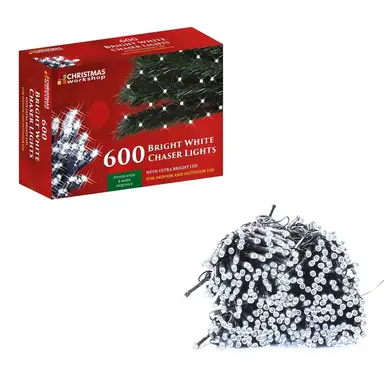 Christmas Workshop 600 LED White Chaser Lights