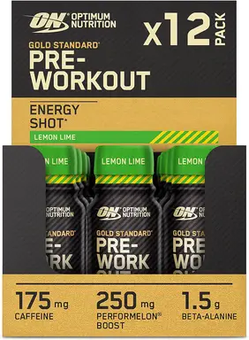Optimum Nutrition Gold Standard Pre-Workout Shot 12x60ml Lemon & Lime