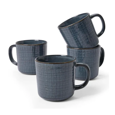 Richmount 4-teiliges Set strukturierter Gläser - Tiefblau