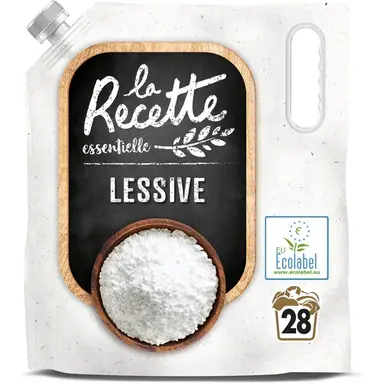 LA RECETTE Recharge lessive liquide bicarbonate de soude 28 lavages 1,26L