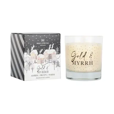 Wax Lyrical Candle Christmas Village Gold & Myrrh 586g