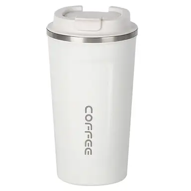Maxcook Tasse à café en acier inoxydable avec couvercle, gobelet isotherme 510 ml MCB8749