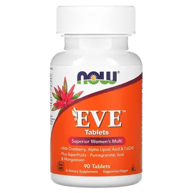 NOW Foods Eve Superior Multivitamin for Women Daily Wellness Support Tablets - 90 Tablets