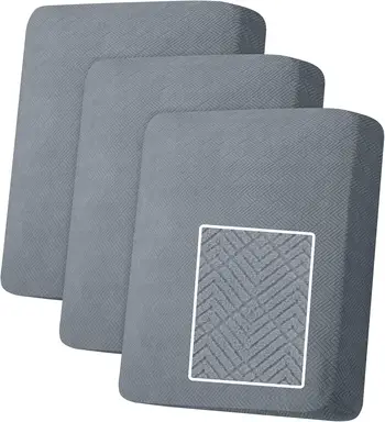 YSTYLE Super Stretch Einzelsitzpolsterbezüge, Sofabezüge, Couchpolsterbezug, Überwurf-Sets, 1 Sitzer x3, XL, Hellgrau