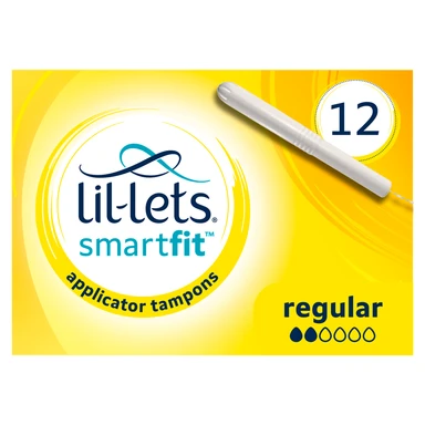 Lil-Lets SmartFit Cardboard Applicator Tampons Regular 12Pack