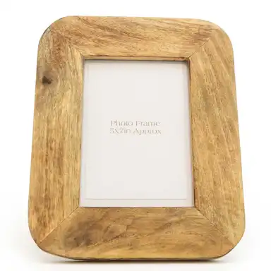 Candlelight Photo Frame Rounded Edge Mango Wood 5x7"