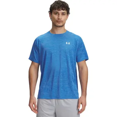 Under Armour Tech Textured Men's Short Sleeve T-Shirt - Blue Atlantis